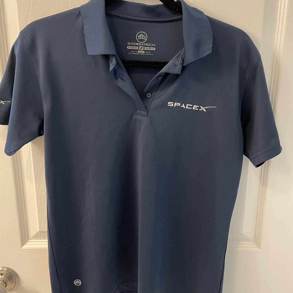 Space X Stormtech Navy Polo T-Shirt M
